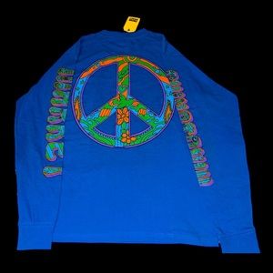 Chinatown Market- Blue Long Sleeve Groovy Tshirt, NWT, Sz Med, Orig $79 Urb.Outf